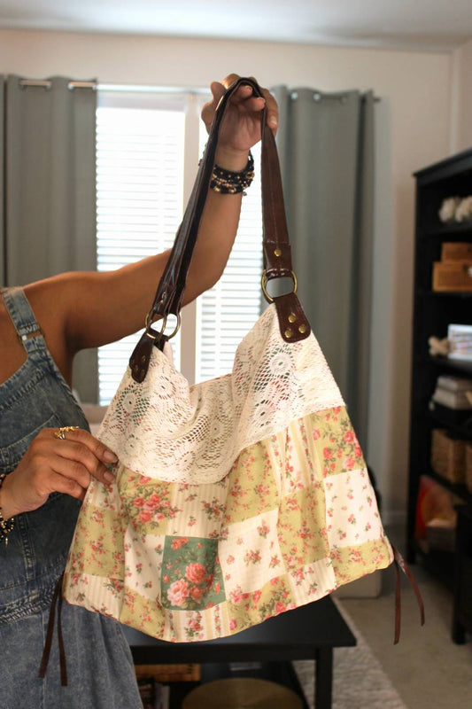 Ambrose Vintage Lace Floral Shoulder Bag