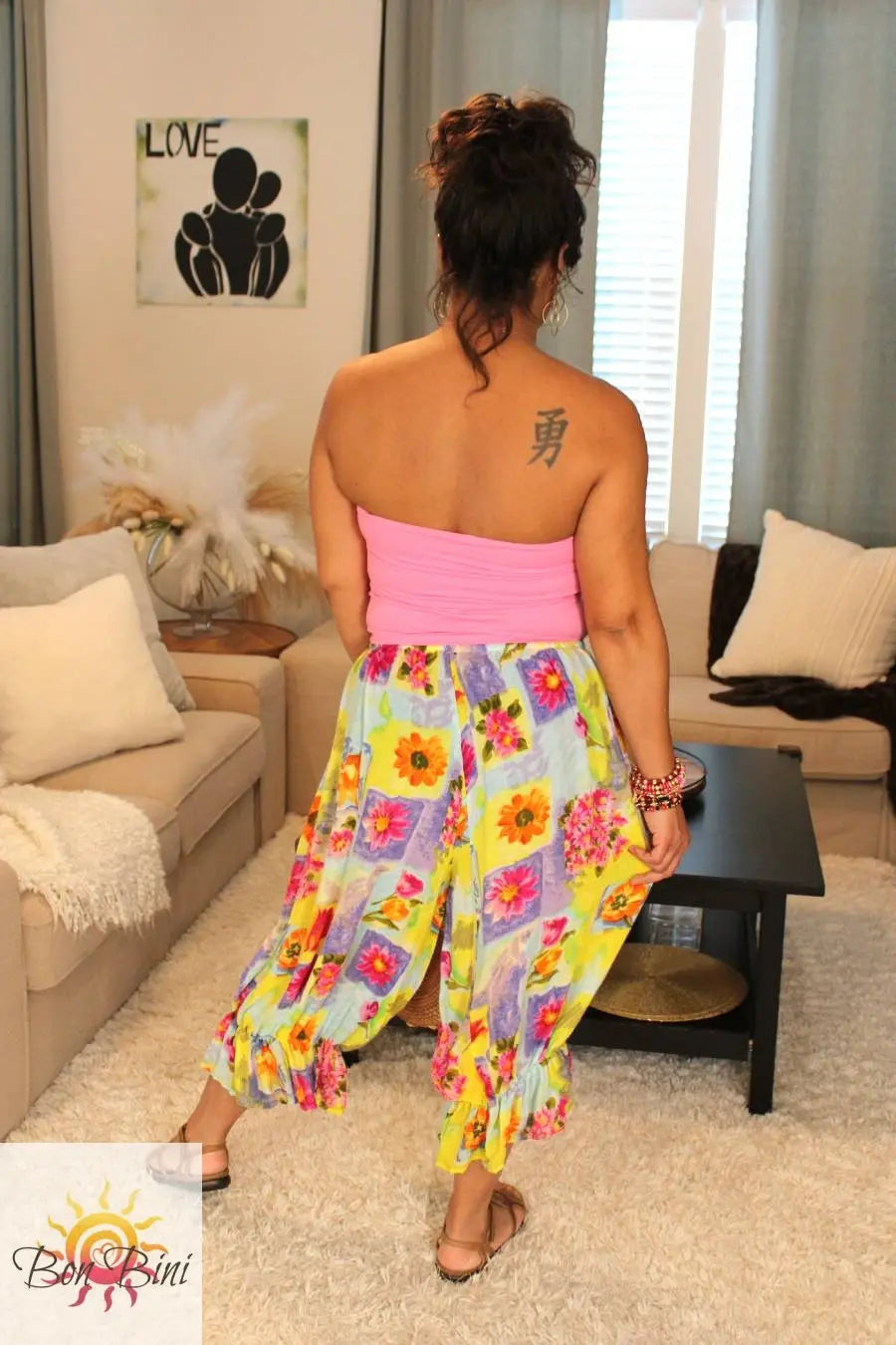 BB Flower Painting Bloomer Midi Capri Short