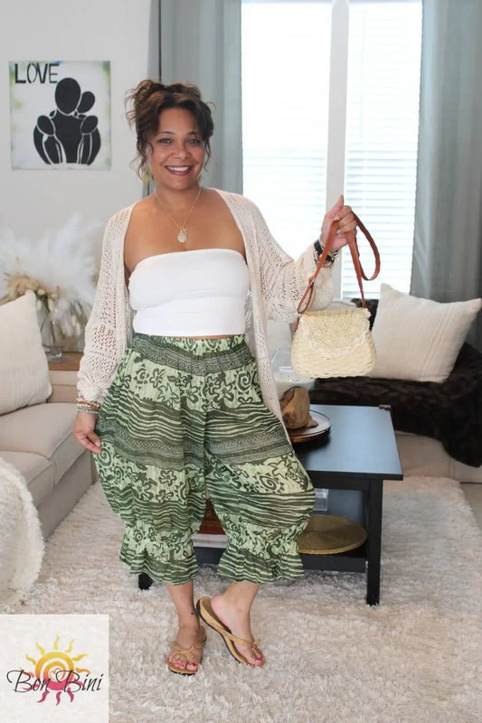 BB Palm Tree Party Midi Capri Bloomer Shorts