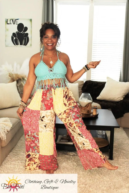 BB Pink Summer Hippie Palazzo Pants