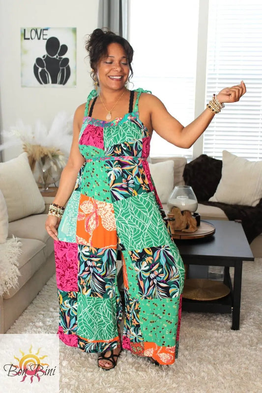 BB Tropically Me Patchwork Romper