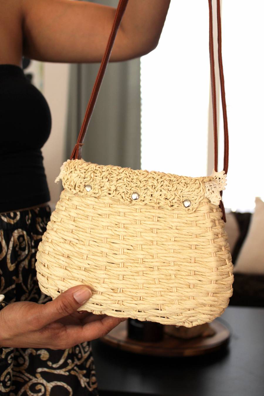 BB Willow Weave Straw purse