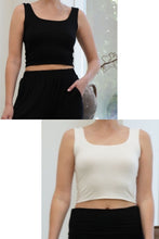 Load image into Gallery viewer, Bamboo Double Layer Crop Tank