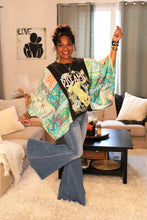 Load image into Gallery viewer, Black Dreamer Leopard Paradise Poncho Sleeve Top