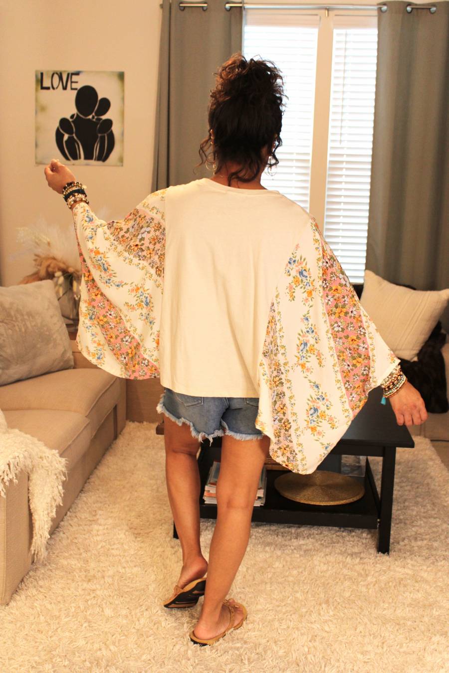 Bloom With Grace Kantha Sleeve Top