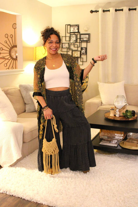 Bohemian Burnout Velvet Kimono