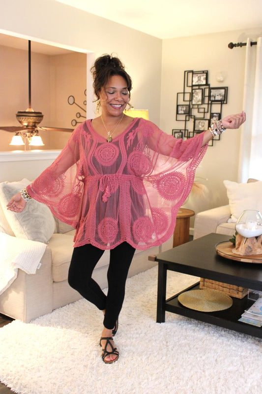 Boho Butterfly Floral Top