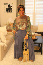 Load image into Gallery viewer, Everyday Comfort Denim Wash Side Tiered Pants