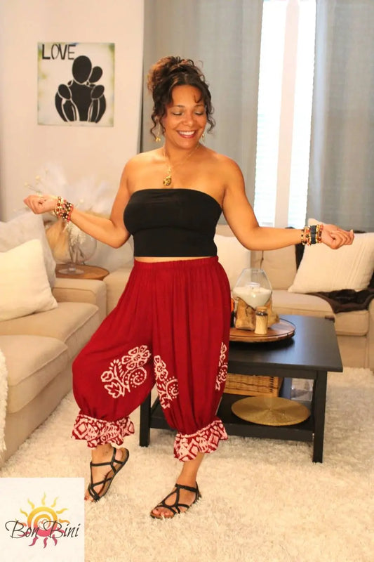 BB Burgundy Dreams Bloomer Midi Capri Short