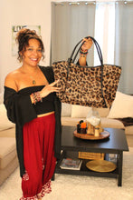 Load image into Gallery viewer, Leopard Faux Fur Shoulder Tote Bag