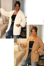Load image into Gallery viewer, Cable Lantern Sleeve Cardigan
