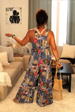 Load image into Gallery viewer, Celestial Nature Patchwork Overall Jumpsuit