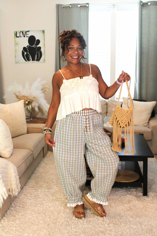 Cute In Plaid Bloomer Balloon Pants