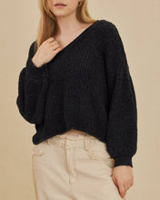 Load image into Gallery viewer, Deep V Cropped Sweater