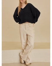 Load image into Gallery viewer, Deep V Cropped Sweater