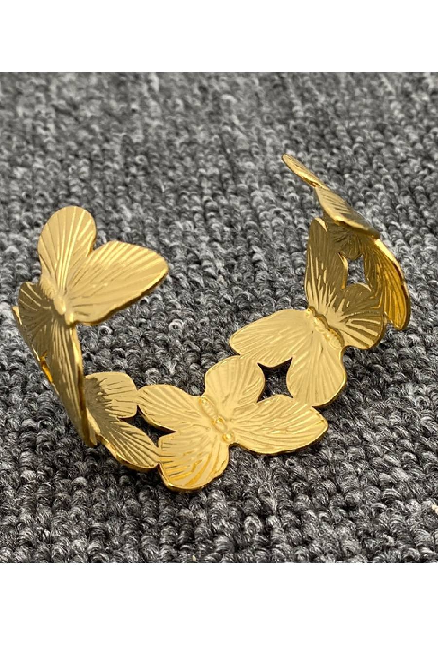 Dipped In Gold Butterfly Cuff