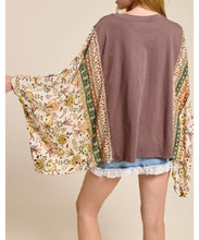 Load image into Gallery viewer, Dreamer Leopard Paradise Poncho Sleeve Top
