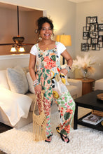 Load image into Gallery viewer, BB Feeling Tropical Patchwork Overalls
