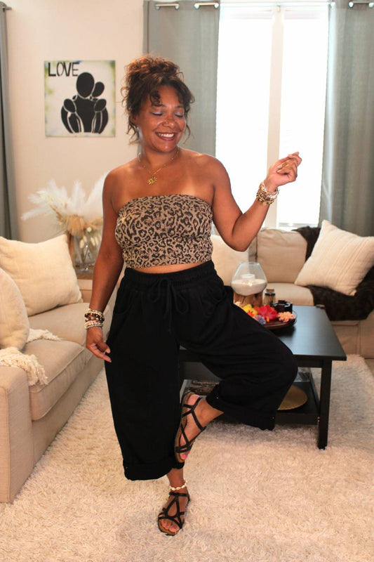Feeling Fierce Leopard Tube Top
