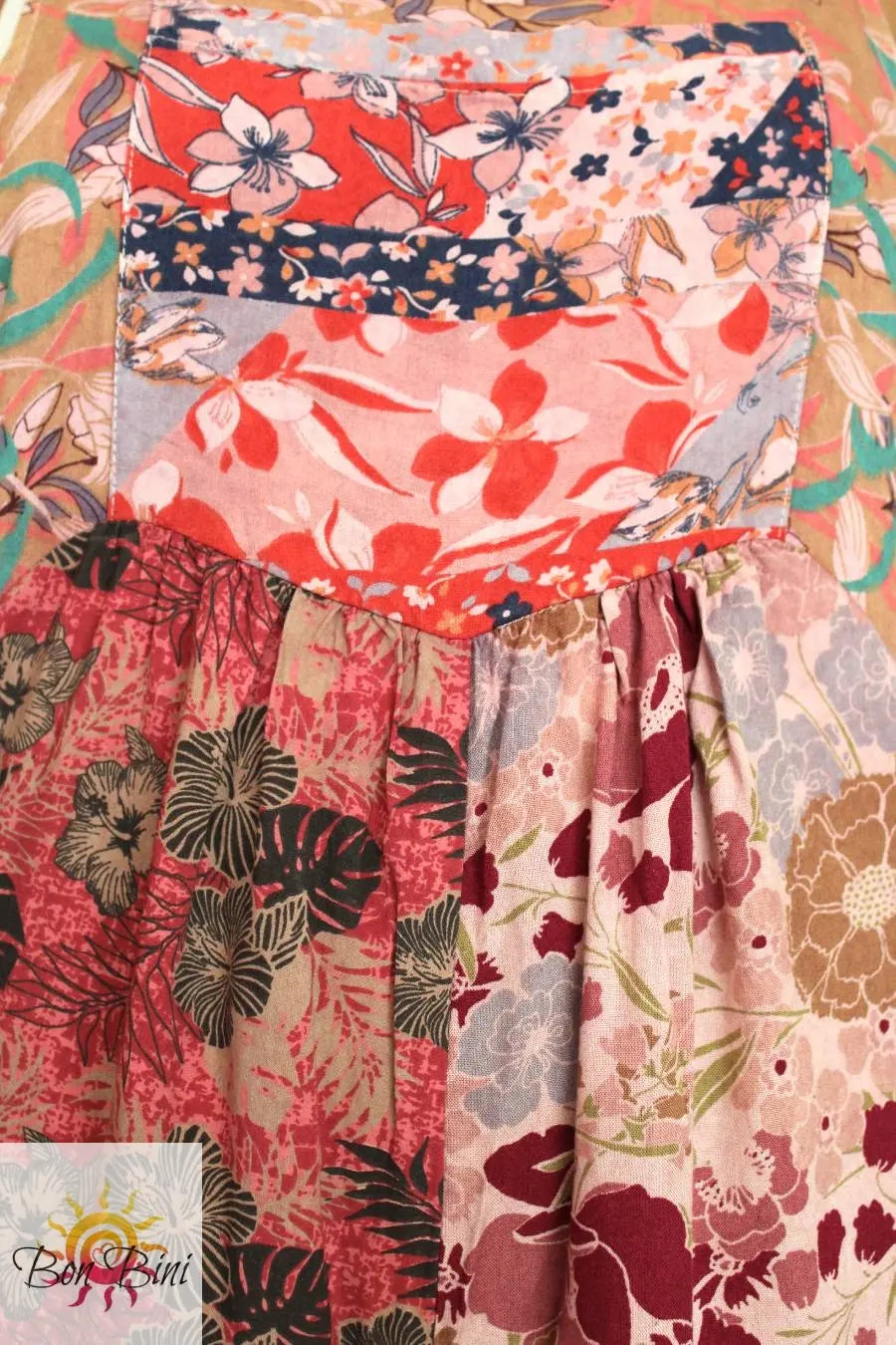 BB Perfectly Pink Hippie Patchwork Overalls