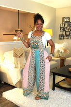 Load image into Gallery viewer, Floral Blossoms Patchwork Overall Jumpsuit