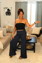 Load image into Gallery viewer, Fold Over Bamboo Palazzo Pants