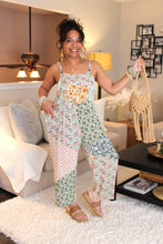 Load image into Gallery viewer, BB Garden Stroll Patchwork Overalls
