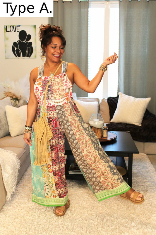 Garden Realm Patchwork Jumpsuit