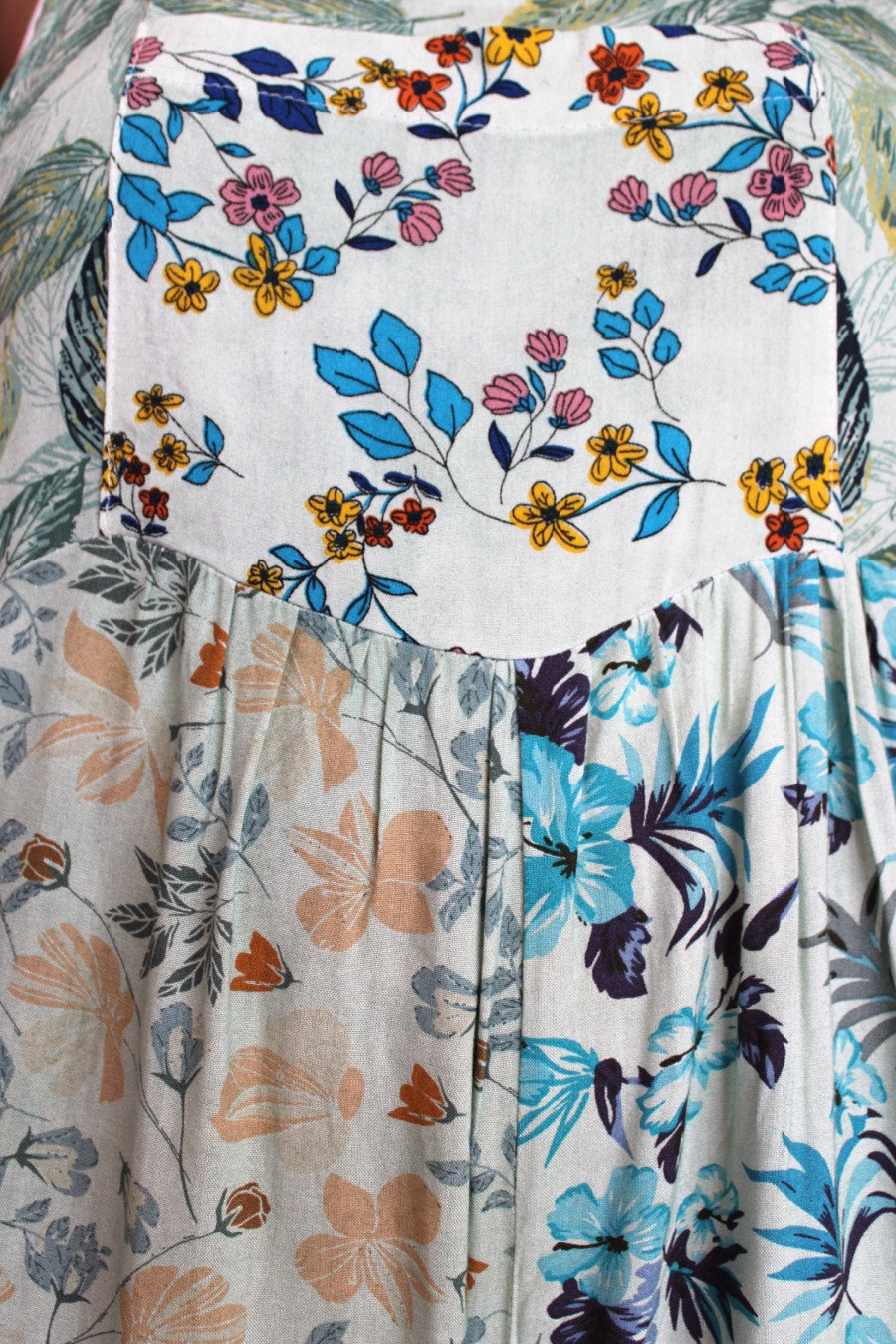 BB Green Gorgeousness Patchwork Boho Overalls