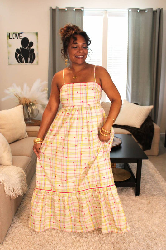 Honey Pot Plaid Maxi Dress
