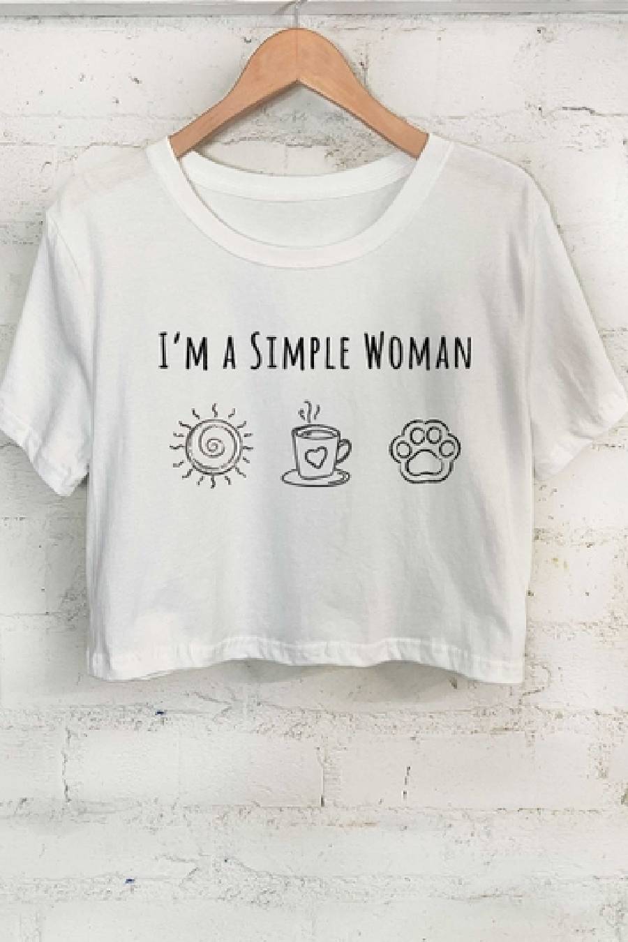 I'm A Simple Woman Short Crop Top