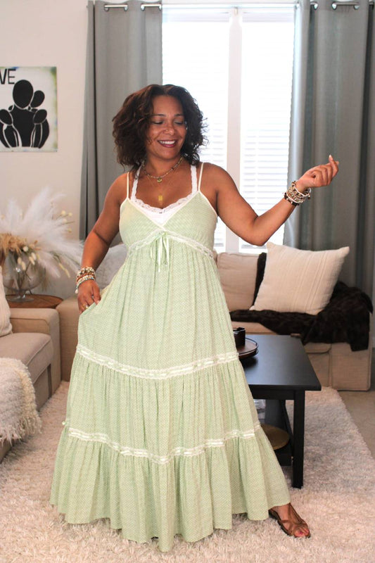 Key Lime Sweetness Maxi Dress