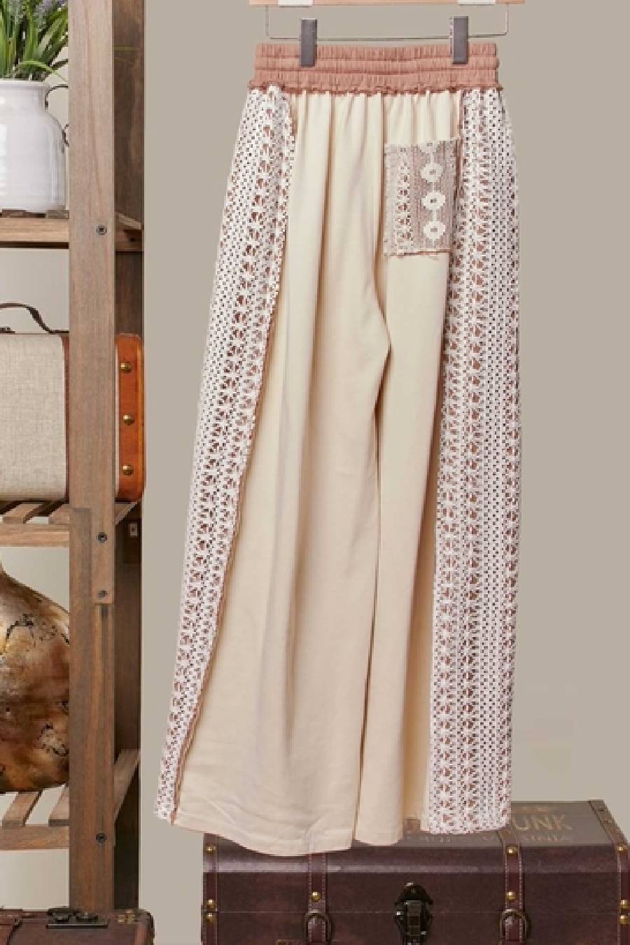 Lace Patchwork Maxi Pants