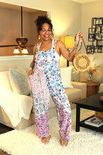 Load image into Gallery viewer, BB Lavender Gorgeousness Patchwork Boho Overalls