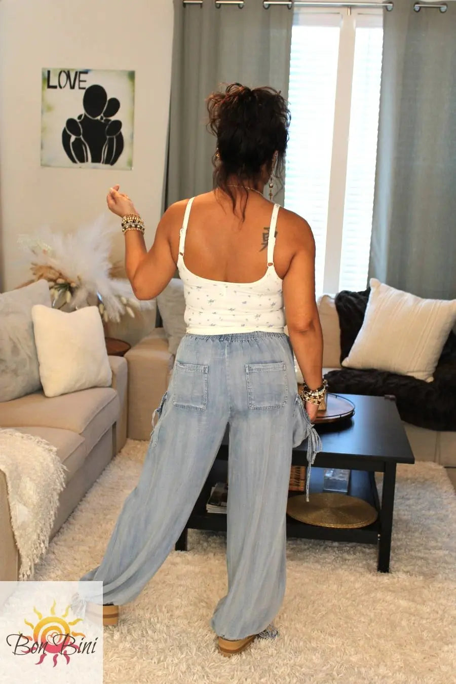Cute Floral Ribbed Tank Top