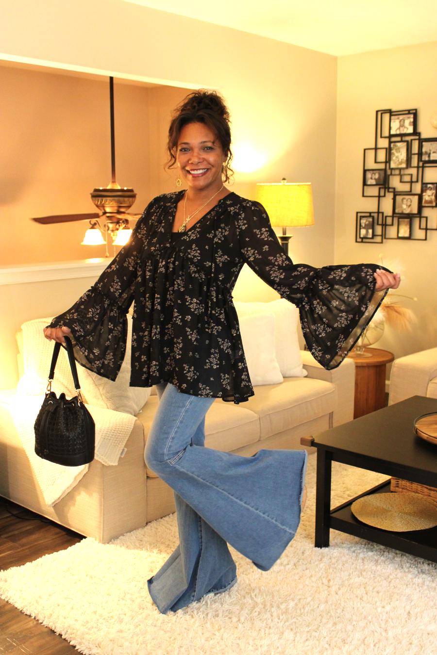 Lovely Floral Night Chiffon Blouse