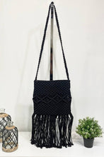 Load image into Gallery viewer, Macrame Bag With Fringe