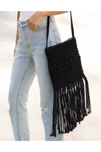 Load image into Gallery viewer, Macrame Bag With Fringe