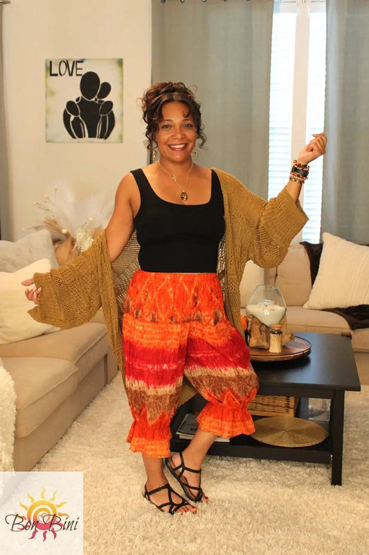 BB Maple Leaf Flames Bloomer Midi Capri Short