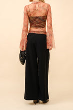 Load image into Gallery viewer, Mesh Bell Sleeve Mock Neck Top