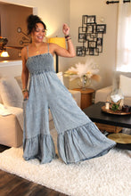 Load image into Gallery viewer, O&H Wind Song Ruffle Wide Leg Jumpsuit