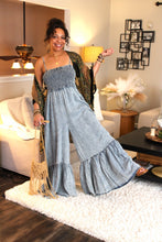 Load image into Gallery viewer, O&H Wind Song Ruffle Wide Leg Jumpsuit