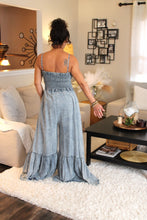 Load image into Gallery viewer, O&H Wind Song Ruffle Wide Leg Jumpsuit