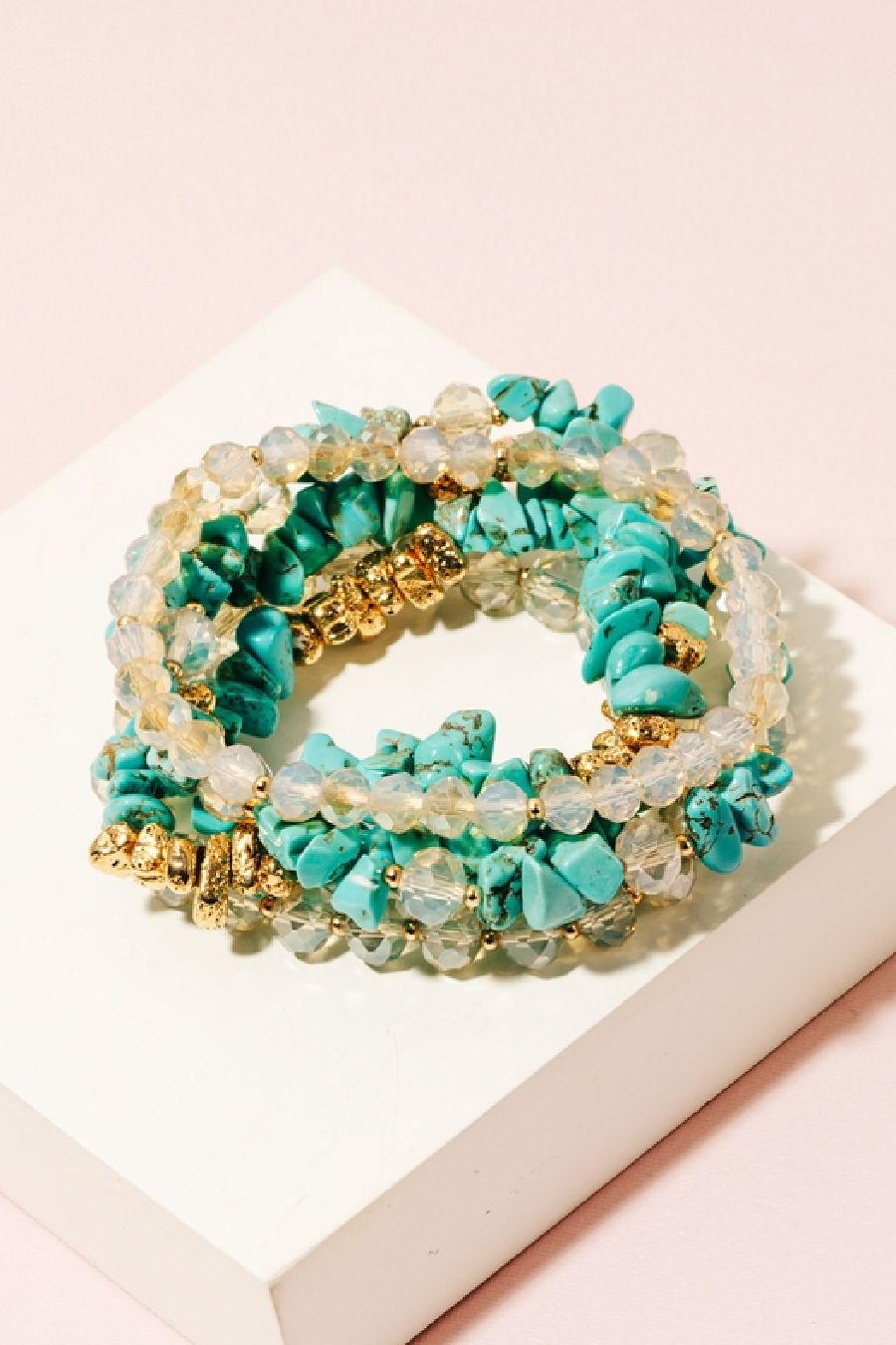 Turquoise Coral Boho Bracelets