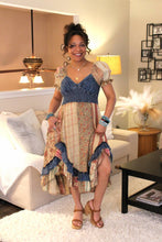 Load image into Gallery viewer, YT Morning Glory Patchwork Midi Dress