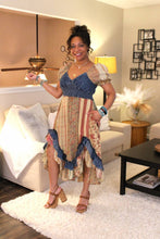 Load image into Gallery viewer, YT Morning Glory Patchwork Midi Dress