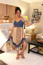 Load image into Gallery viewer, YT Morning Glory Patchwork Midi Dress