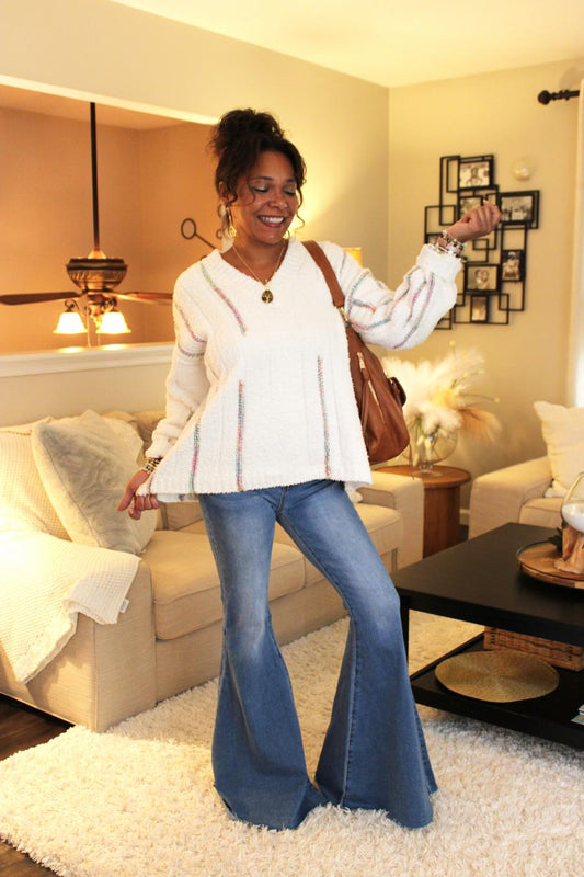 Never Too Many Stripes Oversize Sweater
