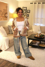 Load image into Gallery viewer, POL Chocolate Teddy Bear Hooded Jacket