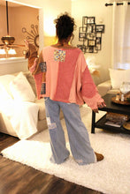 Load image into Gallery viewer, POL Feeling Patchy Oversized Pullover Top